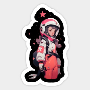 Anime Astronaut Girl Sticker